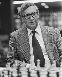 Vasily Smyslov at a chessboard
