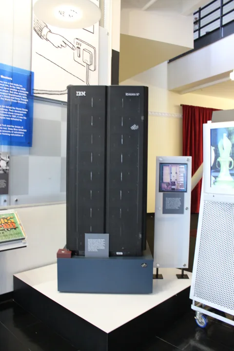 An IBM Deep Blue cabinet on display at the Computer History Museum.